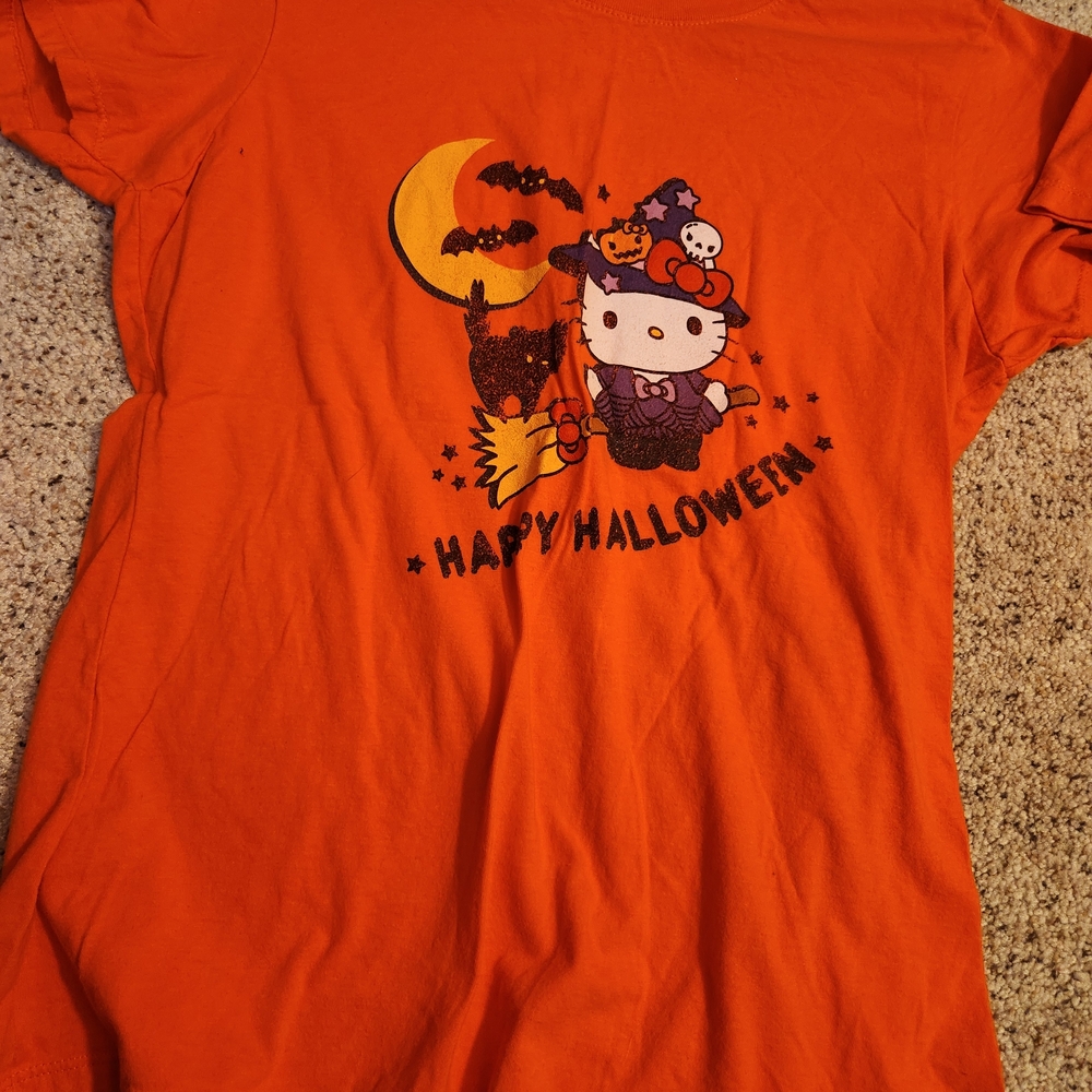 Hanes Orange Halloween Graphic Tee